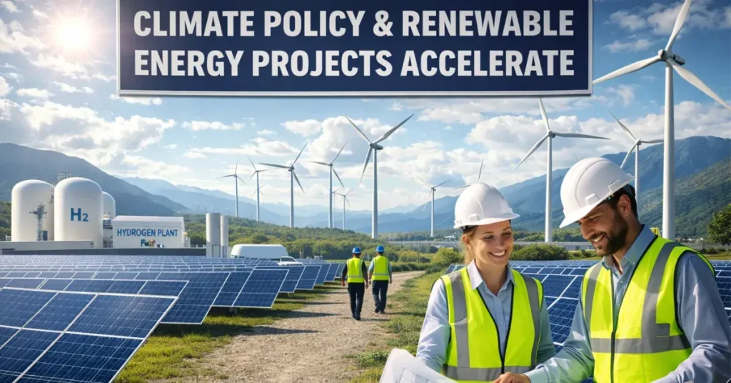 Climate Policy and Renewable Energy Projects Accelerate