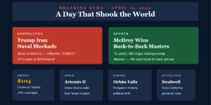 Trump Iran Naval Blockade & Rory McIlroy Masters