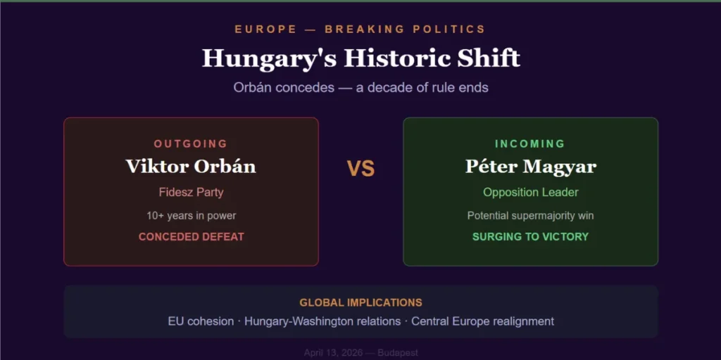 Hungary's Orbán concedes historic election defeat