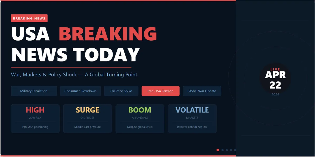USA Breaking News Today: War, Markets & Policy Shock